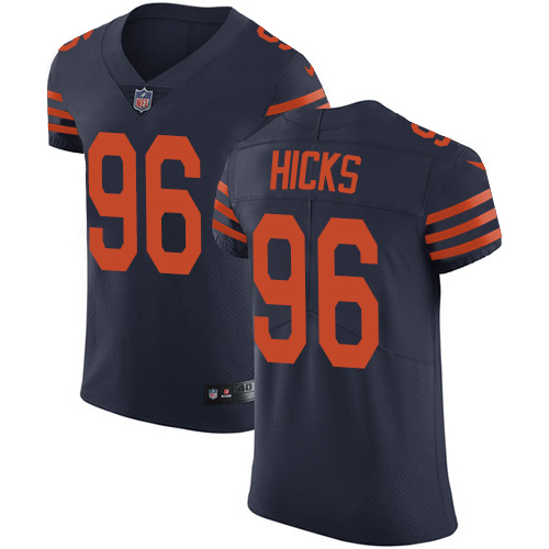 Nike Bears #96 Akiem Hicks Navy Blue Alternate Men's Stitched NFL Vapor Untouchable Elite Jersey - Click Image to Close